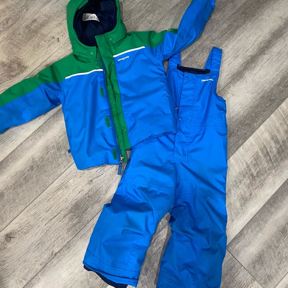 Patagonia 3T snow pile bibs and jacket